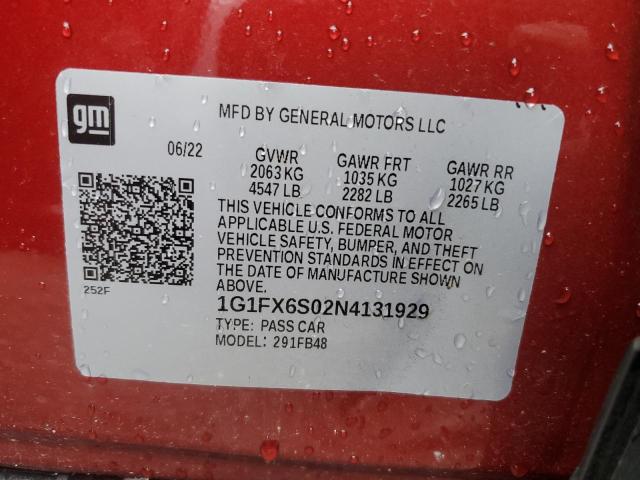 2022 CHEVROLET BOLT EV 2L - 1G1FX6S02N4131929