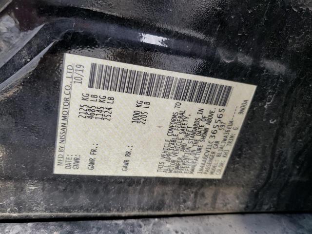 2020 NISSAN MAXIMA SV - 1N4AA6CV1LC365565