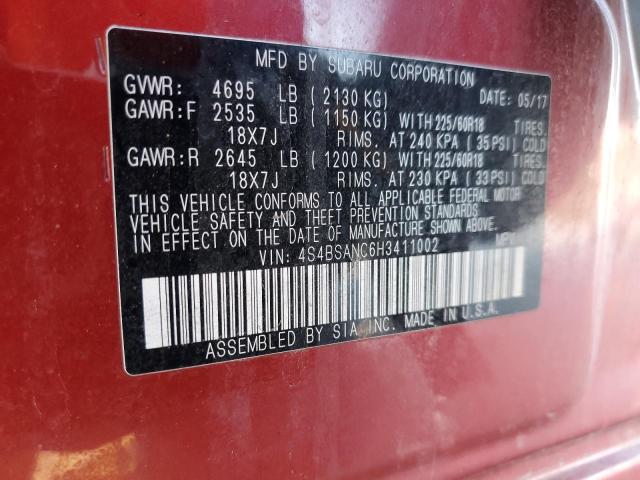 4S4BSANC6H3411002 Subaru Outback 2.5i Limited