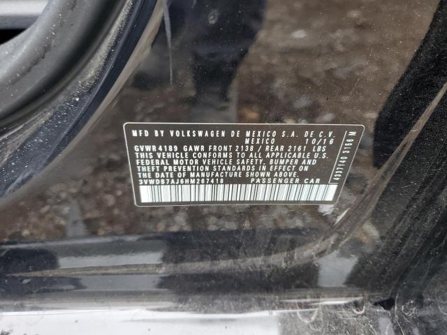2017 VOLKSWAGEN JETTA SE - 3VWDB7AJ6HM267418