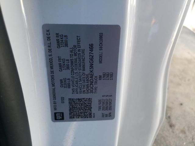 2022 CHEVROLET 10 - 3GCNDAEK5NG627466