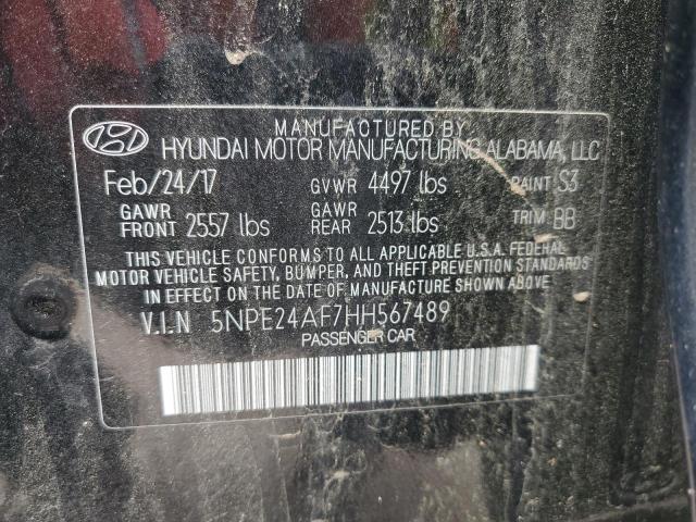 5NPE24AF7HH567489 Hyundai SONATA SE