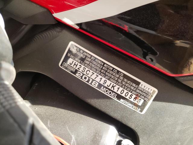 2018 HONDA CBR1000 RR - JH2SC7719JK100568