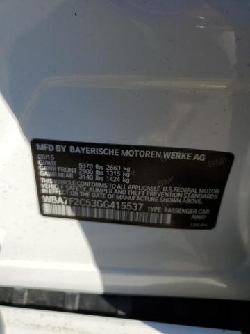 2016 BMW 750I XDRIV WBA7F2C53GG415537