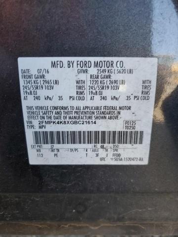 2016 FORD EDGE TITAN - 2FMPK4K8XGBC21614
