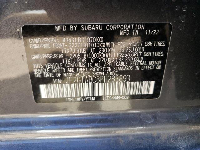 JF2GTABC8PH283893 Subaru Crosstrek