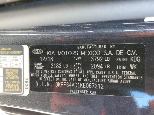 2019 KIA FORTE GT L - 3KPF34AD1KE067212