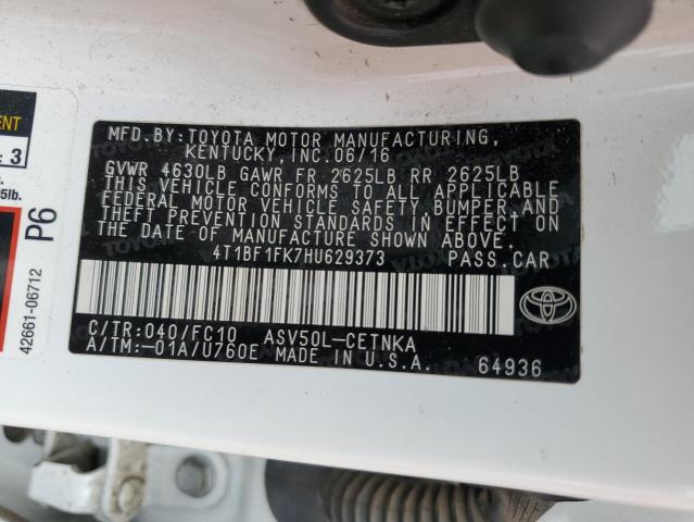 2017 TOYOTA CAMRY 4D 2 - 4T1BF1FK7HU629373