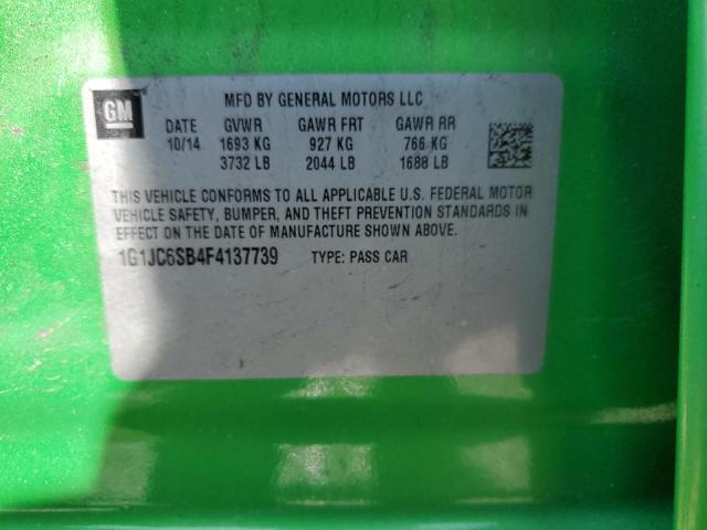 2015 CHEVROLET SONIC LT - 1G1JC6SB4F4137739
