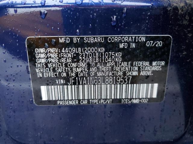 JF1VA1N63L8819537 Subaru Wrx Limited