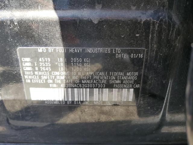 4S3BNAC62G3037303 Subaru Legacy 2.5i Premium