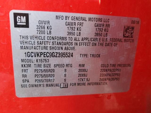 2016 CHEVROLET SLVRD 1500 1GCVKPEC9GZ395524