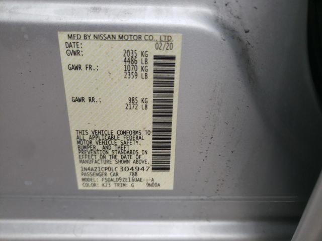 1N4AZ1CP0LC304947 Nissan LEAF SV