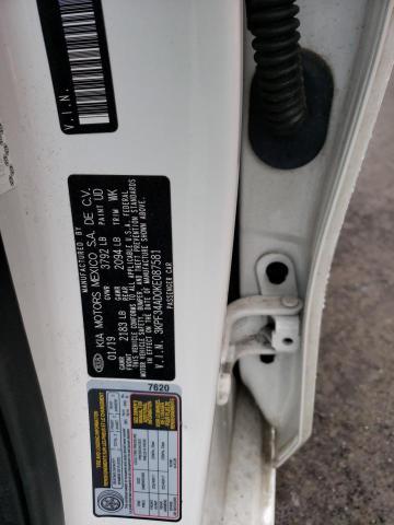 3KPF34AD0KE087581 KIA Forte Gt Line