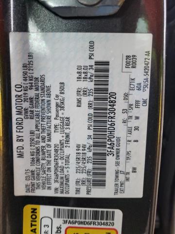 2015 FORD FUSION SE 3FA6P0HD6FR304820