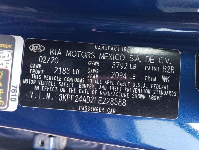 3KPF24AD2LE228588 KIA FORTE FE