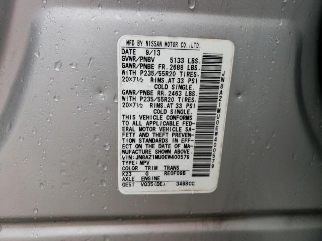 JN8AZ1MU0EW400579 Nissan MURANO S