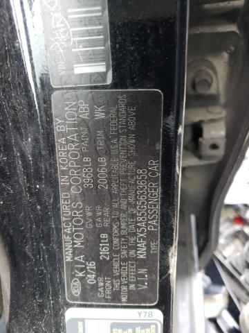 KNAFX5A85G5633658 KIA FORTE EX