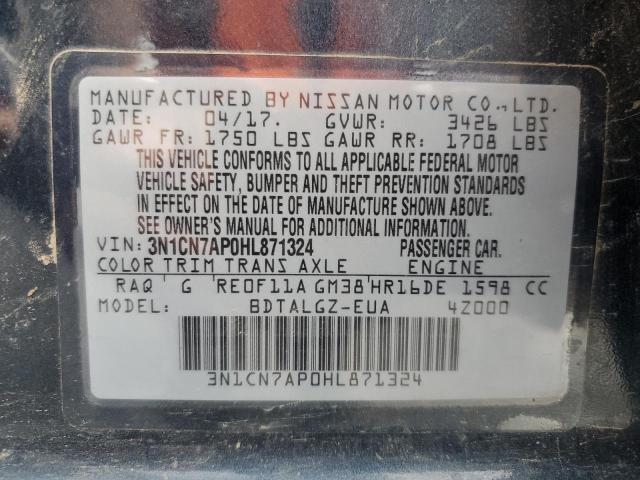 3N1CN7AP0HL871324 Nissan VERSA S