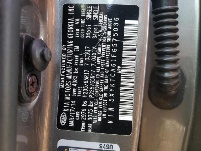 5XYKTCA61FG575036 KIA SORENTO LX