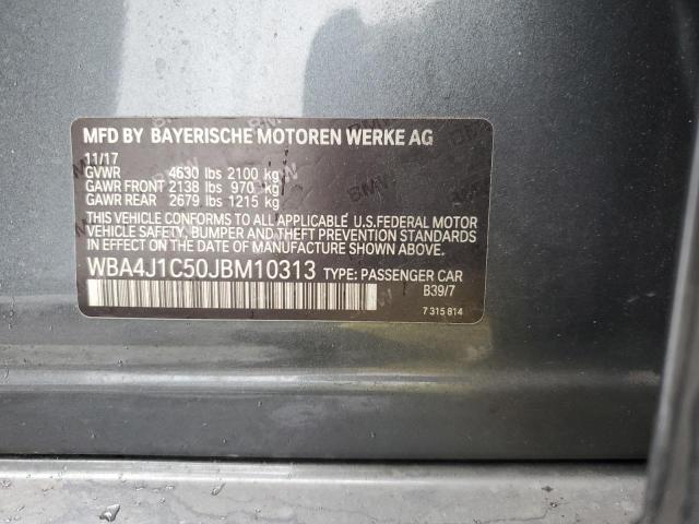 2018 BMW 430I GRAN - WBA4J1C50JBM10313