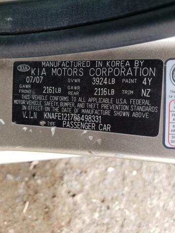 KNAFE121785498331 KIA SPECTRA EX