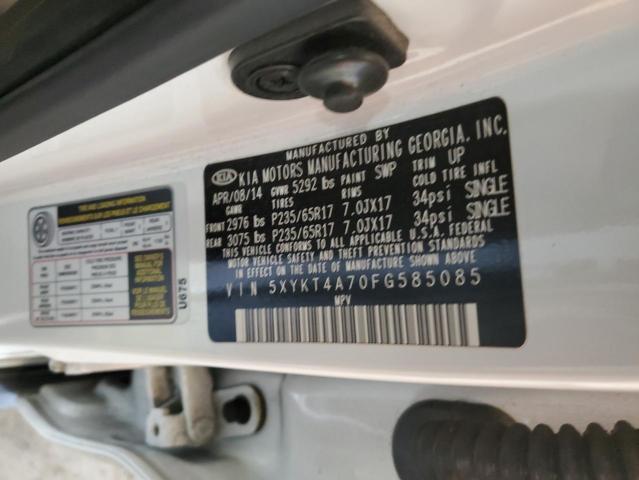 5XYKT4A70FG585085 KIA SORENTO LX