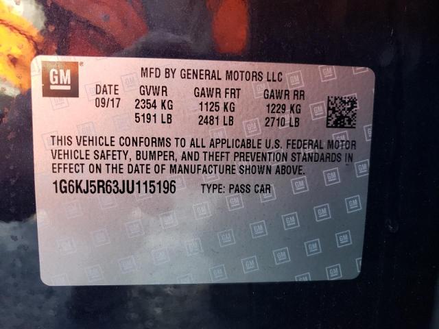 2018 CADILLAC CT6 PREMIU - 1G6KJ5R63JU115196