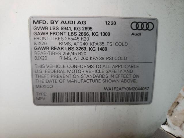 2021 AUDI Q5 E PREST WA1F2AFY0M2044057