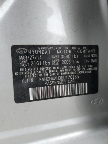 KMHDH4AH3EU176185 Hyundai ELANTRA SE