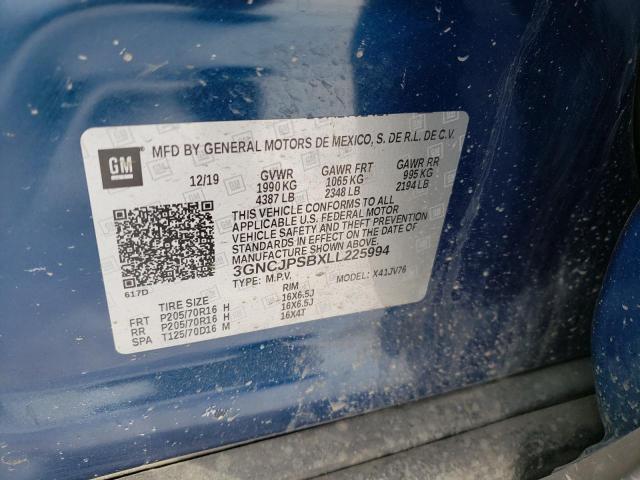 2020 CHEVROLET TRAX 1LT - 3GNCJPSBXLL225994