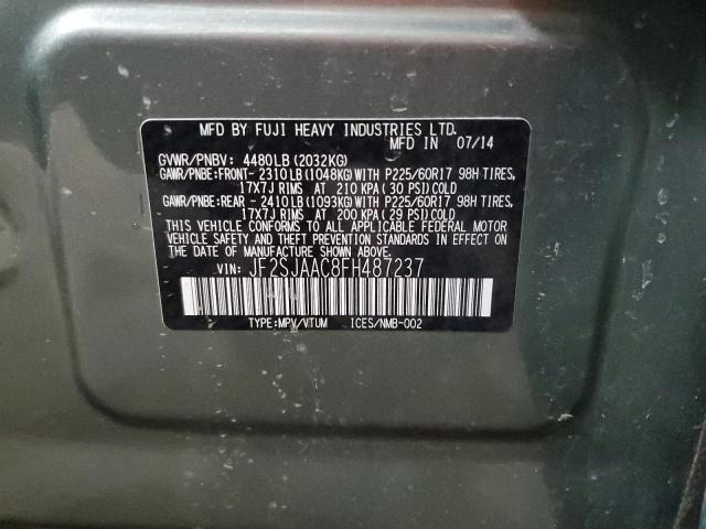 2015 SUBARU FORESTER 2 - JF2SJAAC8FH487237