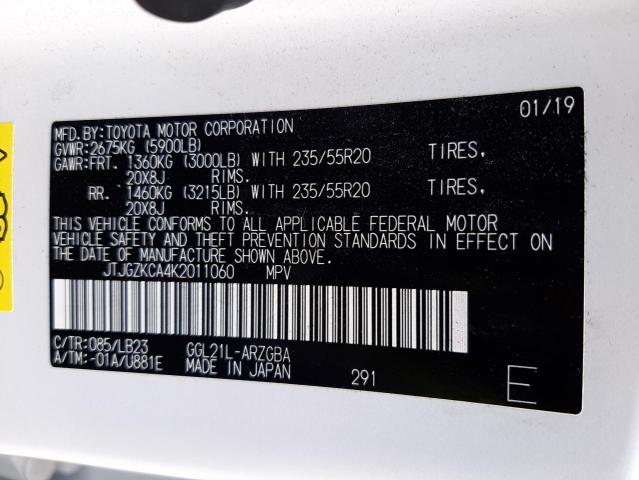 2019 LEXUS RX 350 L - JTJGZKCA4K2011060