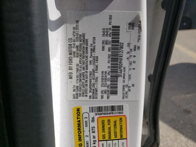 3FA6P0D94FR127802 Ford Fusion Titanium