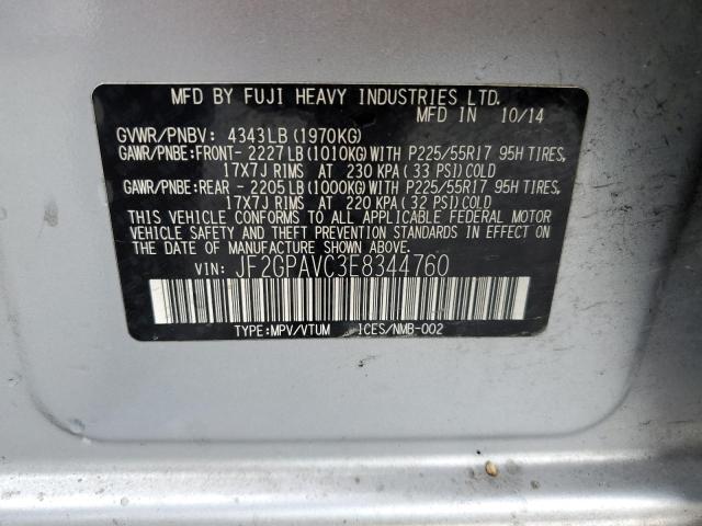 JF2GPAVC3E8344760 Subaru Xv Crosstrek 2.0 Premium
