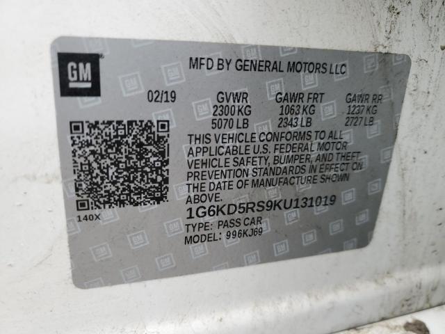 2019 CADILLAC CT6 PREMIU - 1G6KD5RS9KU131019