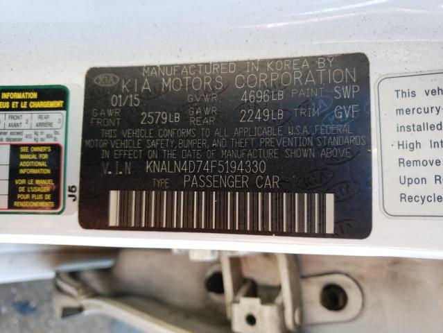 2015 KIA CADENZA PR - KNALN4D74F5194330