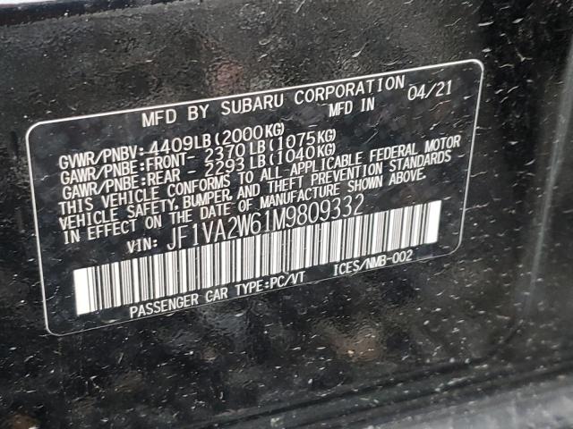 JF1VA2W61M9809332 Subaru Wrx Sti Limited
