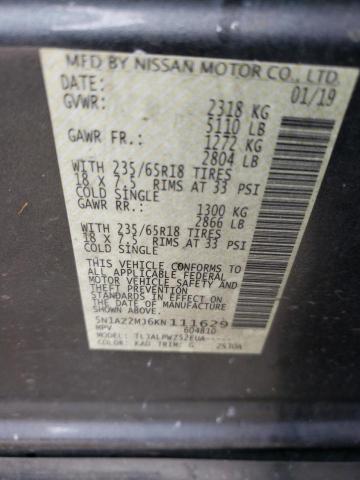 5N1AZ2MJ6KN111629 Nissan MURANO S