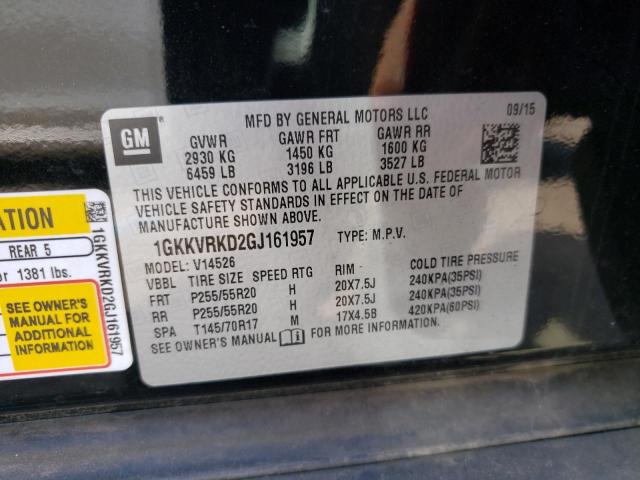 1GKKVRKD2GJ161957 GMC Acadia Slt-1