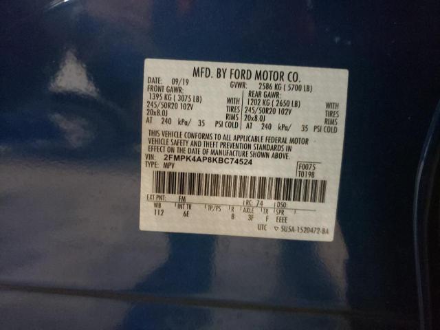2019 FORD EDGE ST - 2FMPK4AP8KBC74524