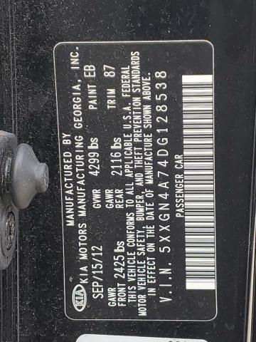 5XXGN4A74DG128538 KIA OPTIMA EX