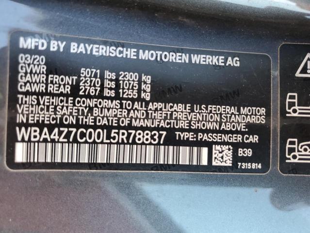 2020 BMW 440XI - WBA4Z7C00L5R78837