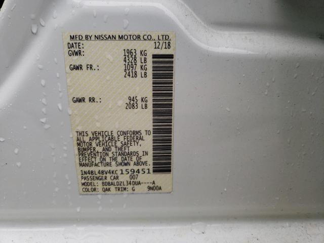 1N4BL4BV4KC159451 Nissan ALTIMA S