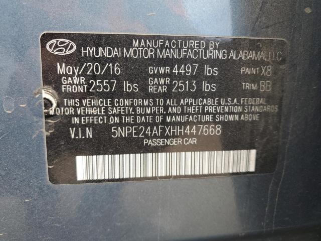 5NPE24AFXHH447668 | 2017 HYUNDAI SONATA SE