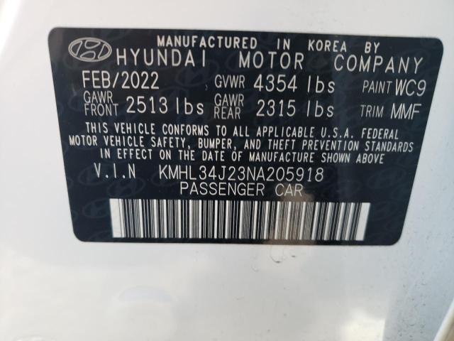 2022 HYUNDAI SONATA LIM - KMHL34J23NA205918
