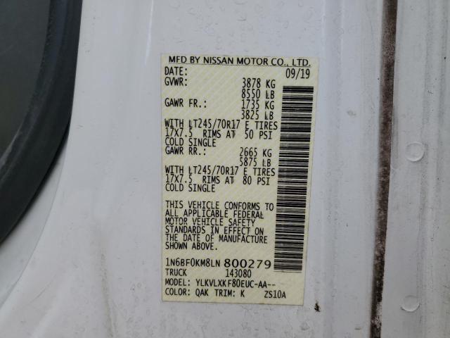 2020 NISSAN NV 1500 S - 1N6BF0KM8LN800279