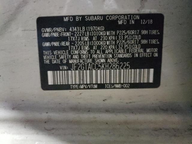 JF2GTACC5KH286225 Subaru Crosstrek Premium