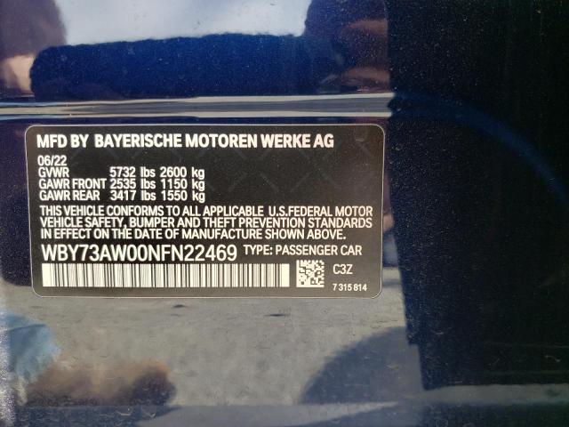2022 BMW I4 EDRIVE4 - WBY73AW00NFN22469