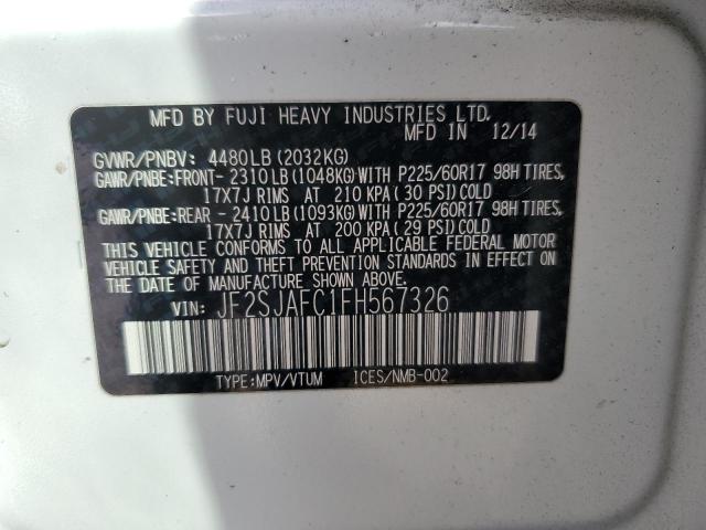 JF2SJAFC1FH567326 Subaru Forester 2.5i Premium